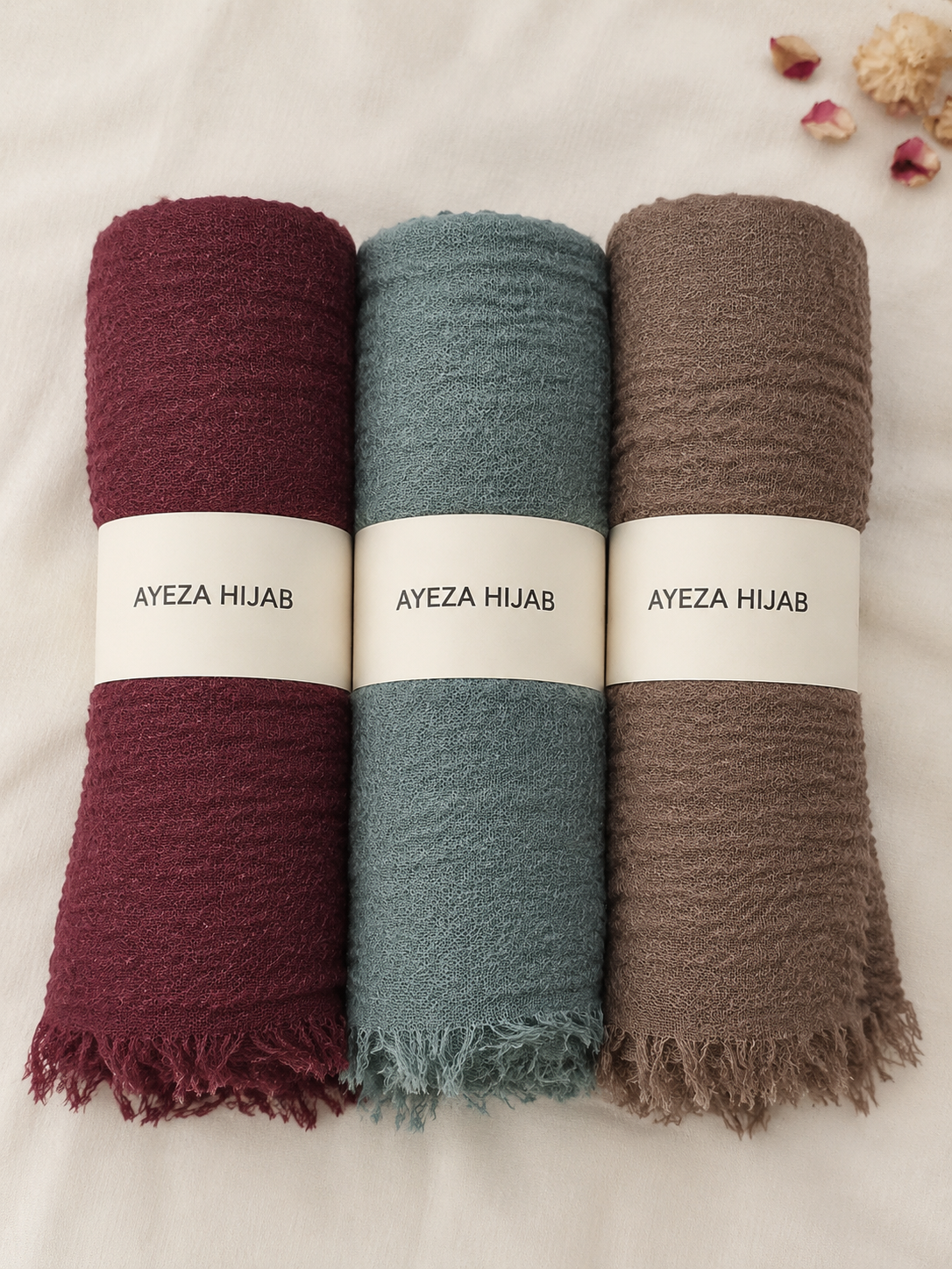Premium Cotton Crinkle Combo -(4 Set) easy styling lightweight and non-slip these hijabs