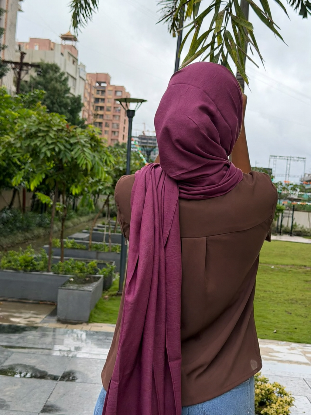 Modal Cotton Hijab | maroon colour| 2 Meter