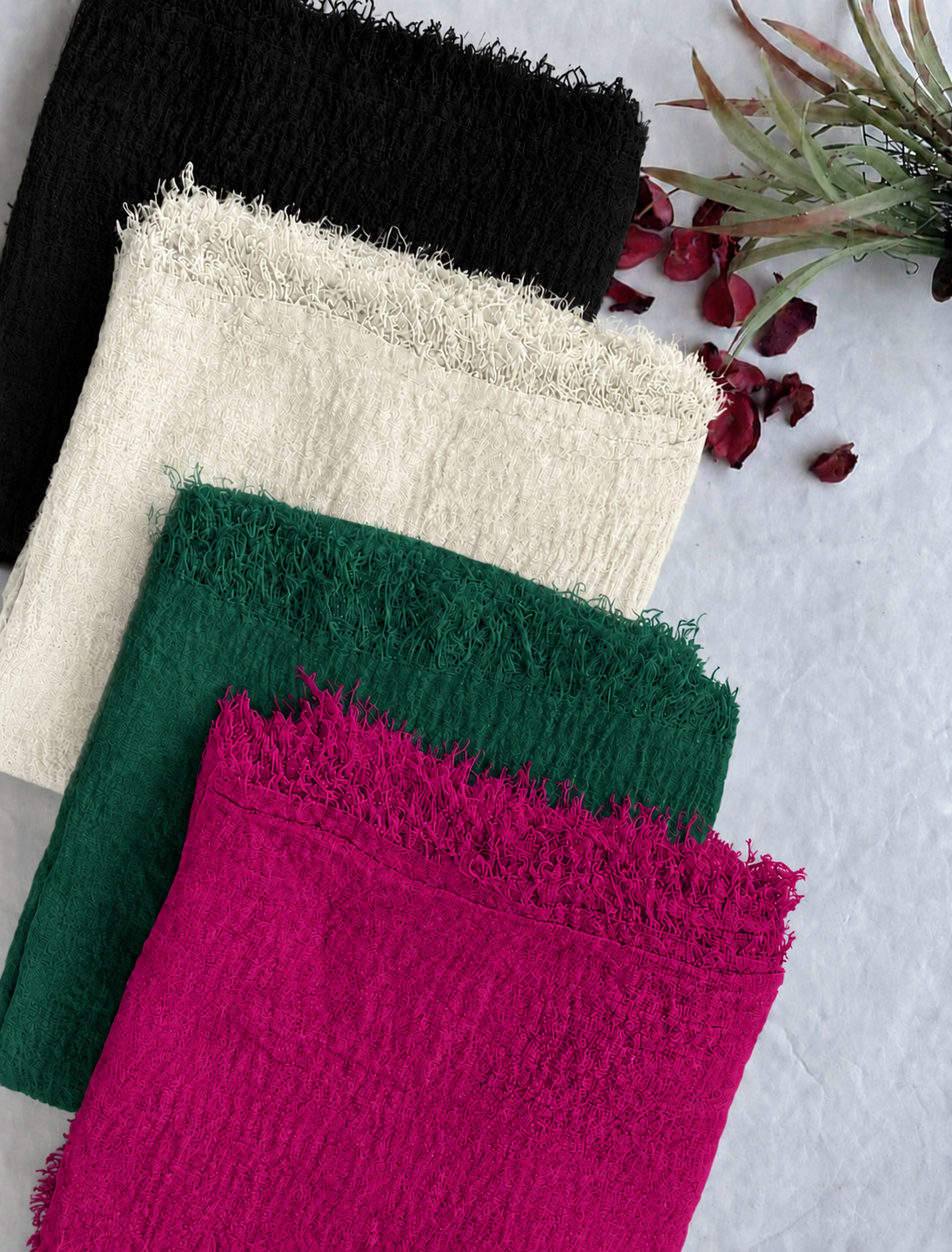 Premium Cotton Crinkle Combo -(4 Set) easy styling lightweight and non-slip these hijabs