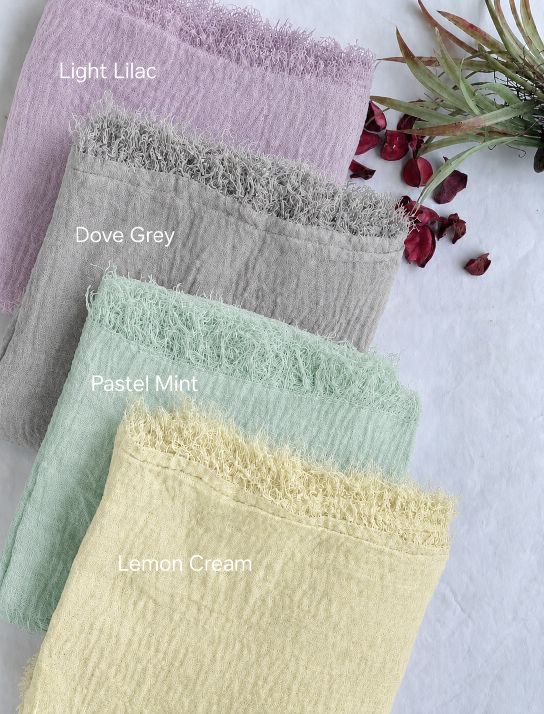 Premium Cotton Crinkle Combo -(4 Set) easy styling lightweight and non-slip these hijabs