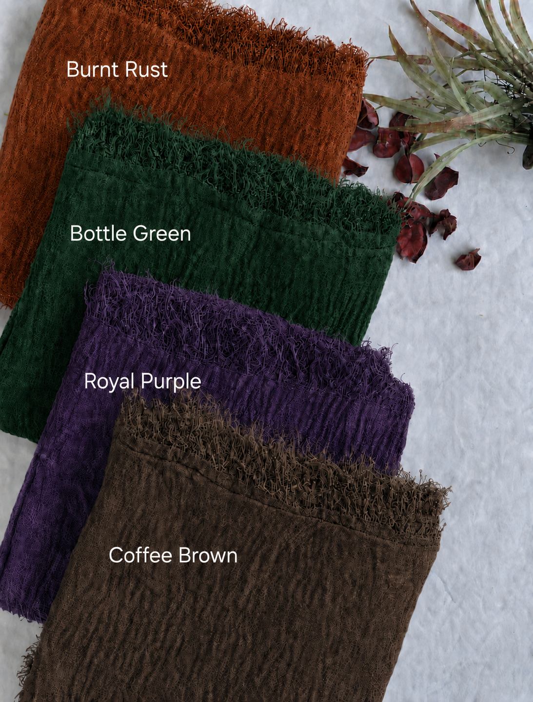 Premium Cotton Crinkle Combo -(4 Set) easy styling lightweight and non-slip these hijabs