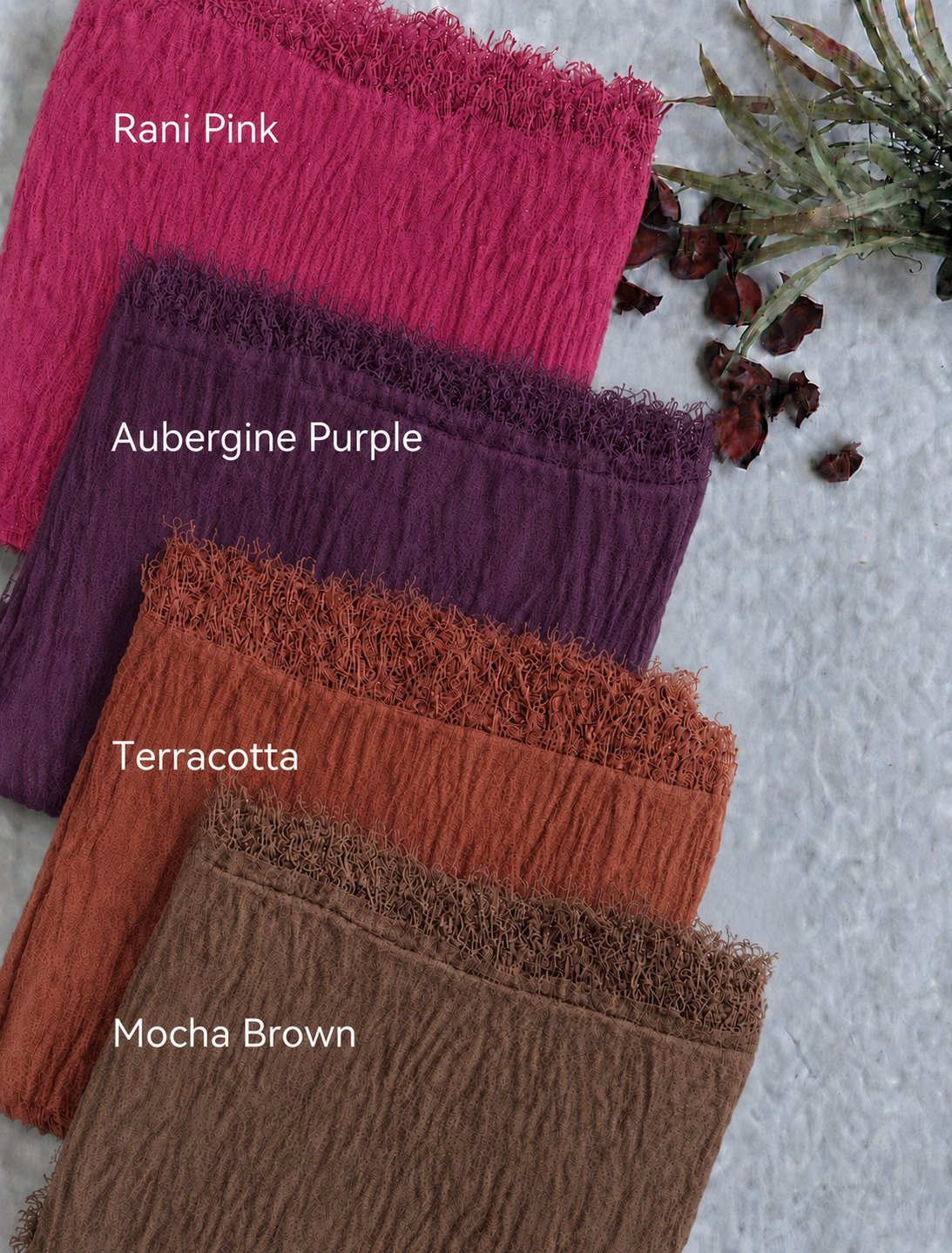 Premium Cotton Crinkle Combo -(4 Set) easy styling lightweight and non-slip these hijabs