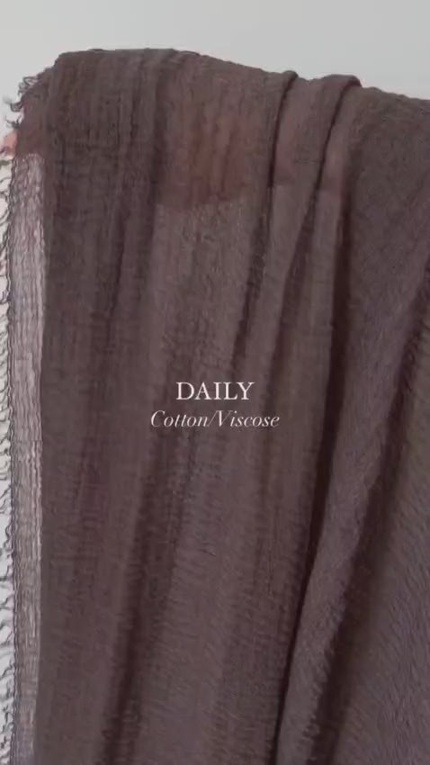 Cotton Crinkle Brown