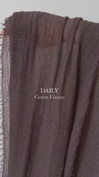 Cotton Crinkle Brown