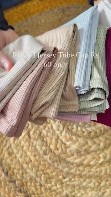 Ayeza Ribbed Jersey Tube Cap for Women – Stretchable Hijab Inner Cap / Underscarf